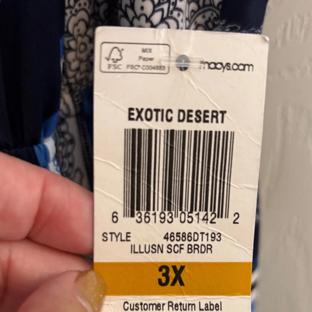 INC International Concepts Blue Maxi Dress - Picture 6 of 6